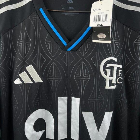 Charlotte FC 2025 Authentic Away Jersey Adidas Black 2XL Men's MLS Soccer Shirt - Picture 8 of 8